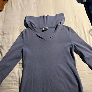 LOFT Slate Blue V-Neck Top
